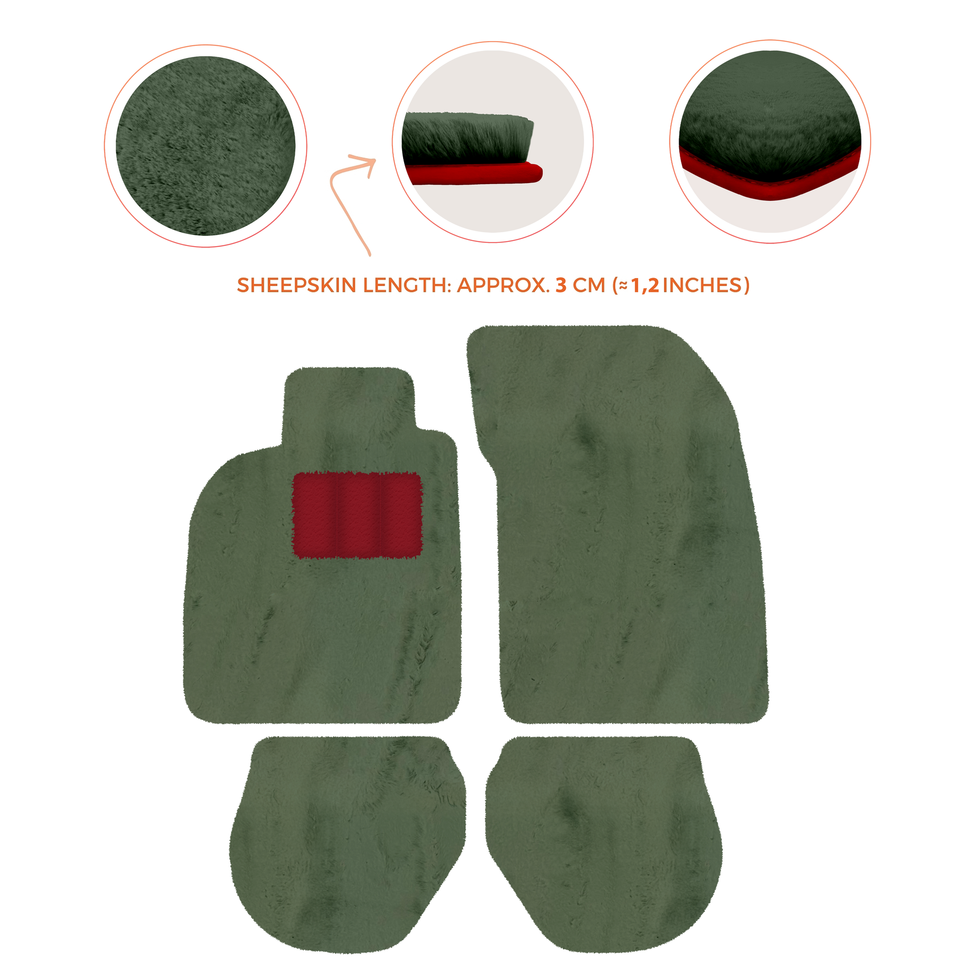 Customizable Leather Floor Mats with Divario Pattern for Porsche 911 - 993 (1994-1998) - AutoWin