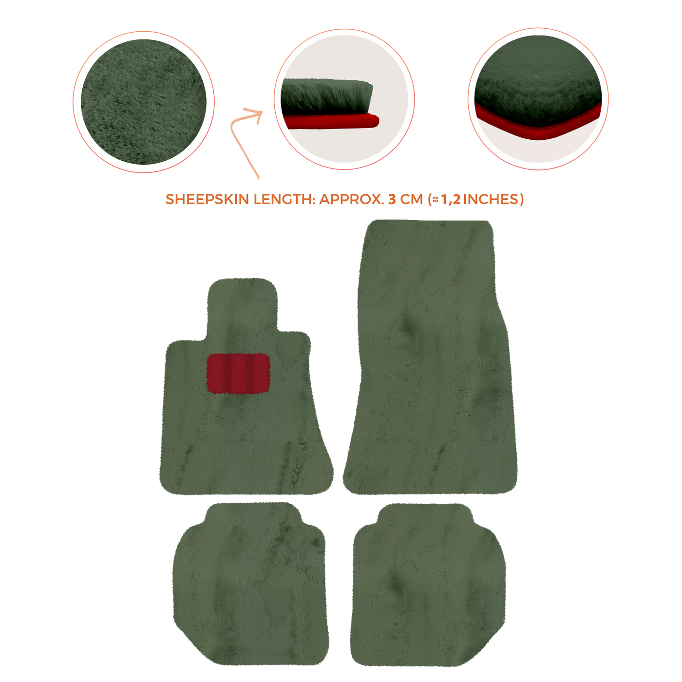 Premium Sheepskin Floor Mats for Bentley Continental GTC (2011-2018)