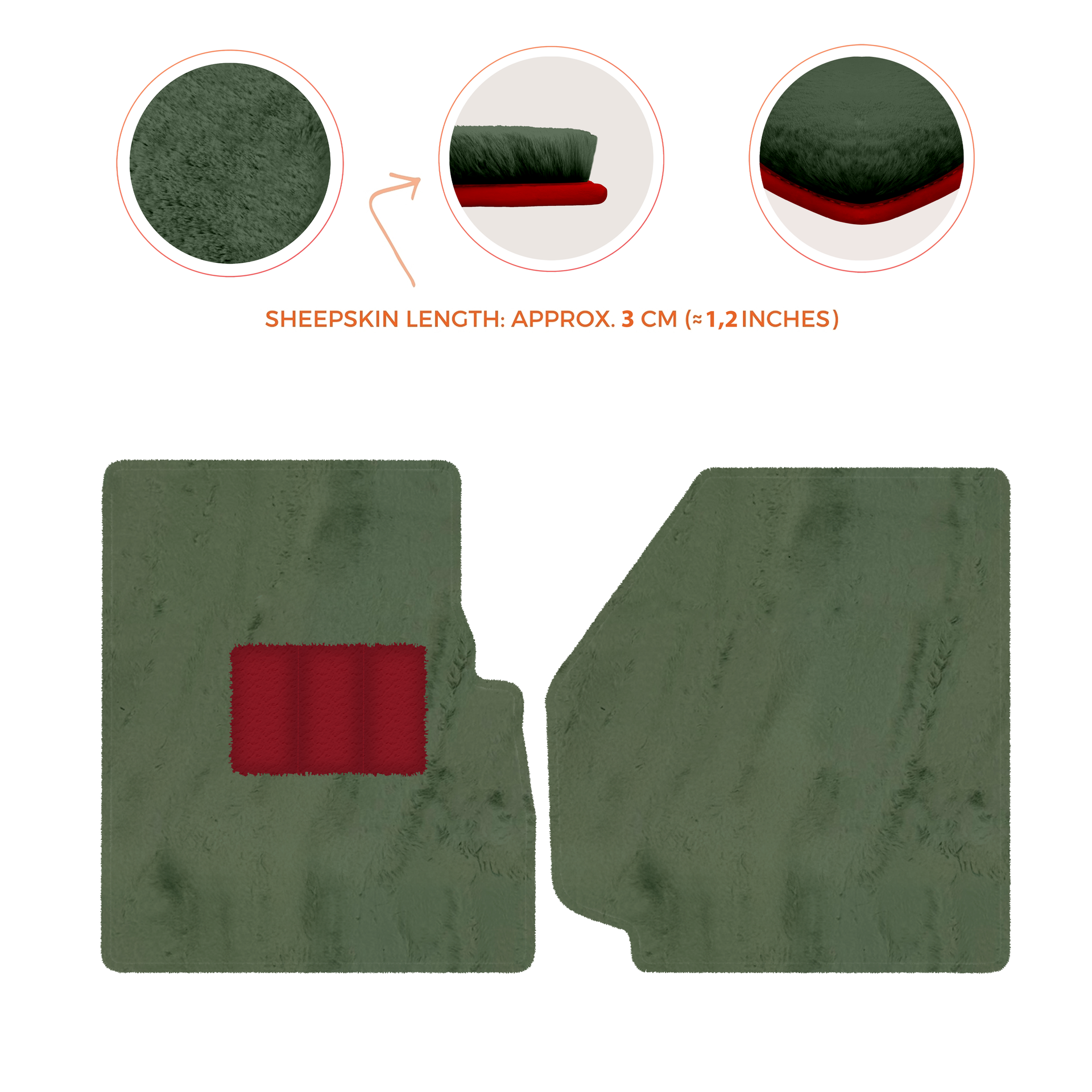 Premium Sheepskin Floor Mats for Land Rover Discovery (2004-2009)