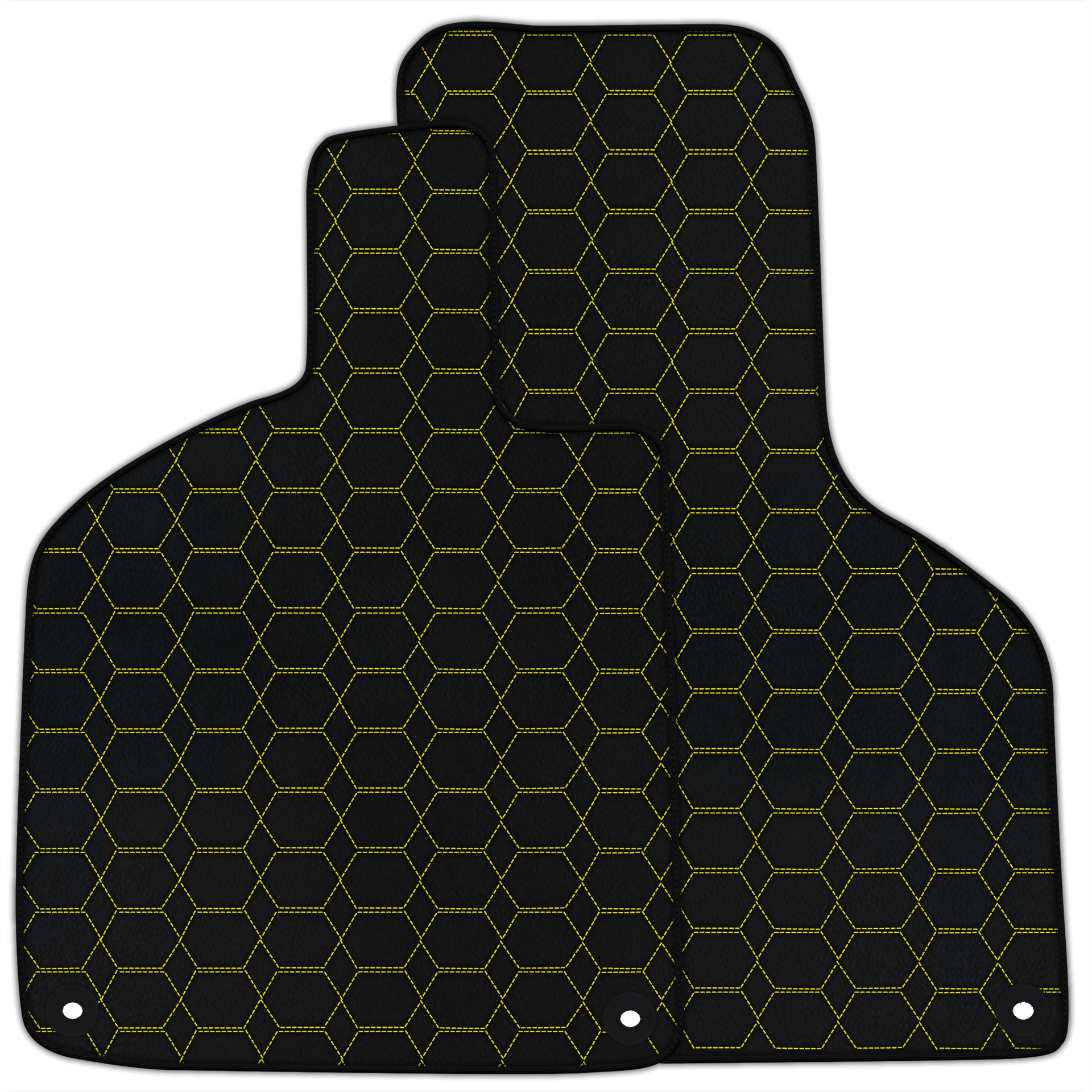 Customizable Leather Floor Mats with Hexagon Hex Pattern for Lamborghini Huracan EVO (2019-2024)