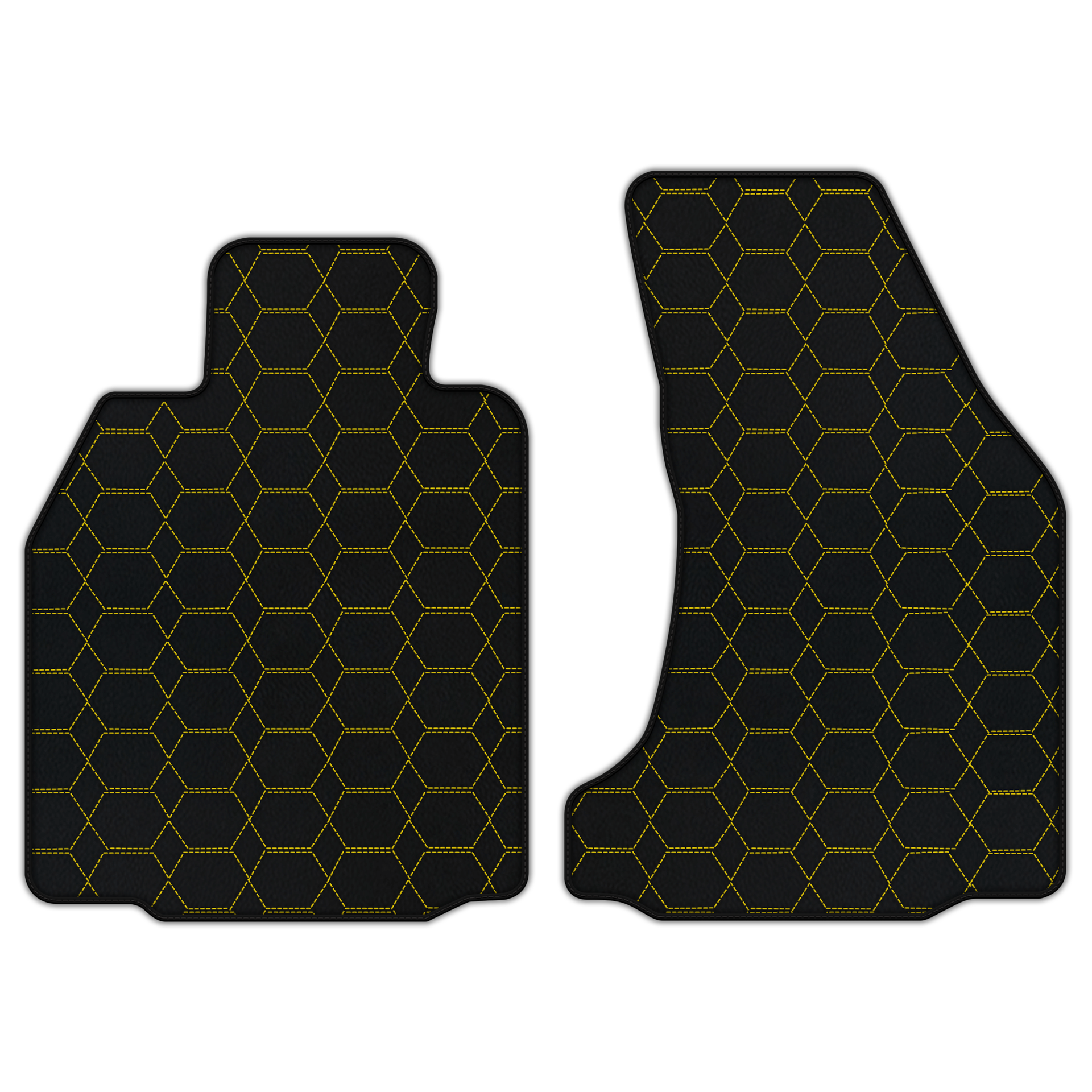 Customizable Leather Floor Mats for Porsche 987 Boxster | Hex Pattern