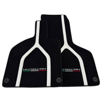  Lamborghini Huracan Floor Mats with Italian Flag and Logo in Orange Embroidery