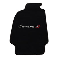 Schwarze Autofußmatten aus Velours für Porsche Carrera 4S (1995-2026)