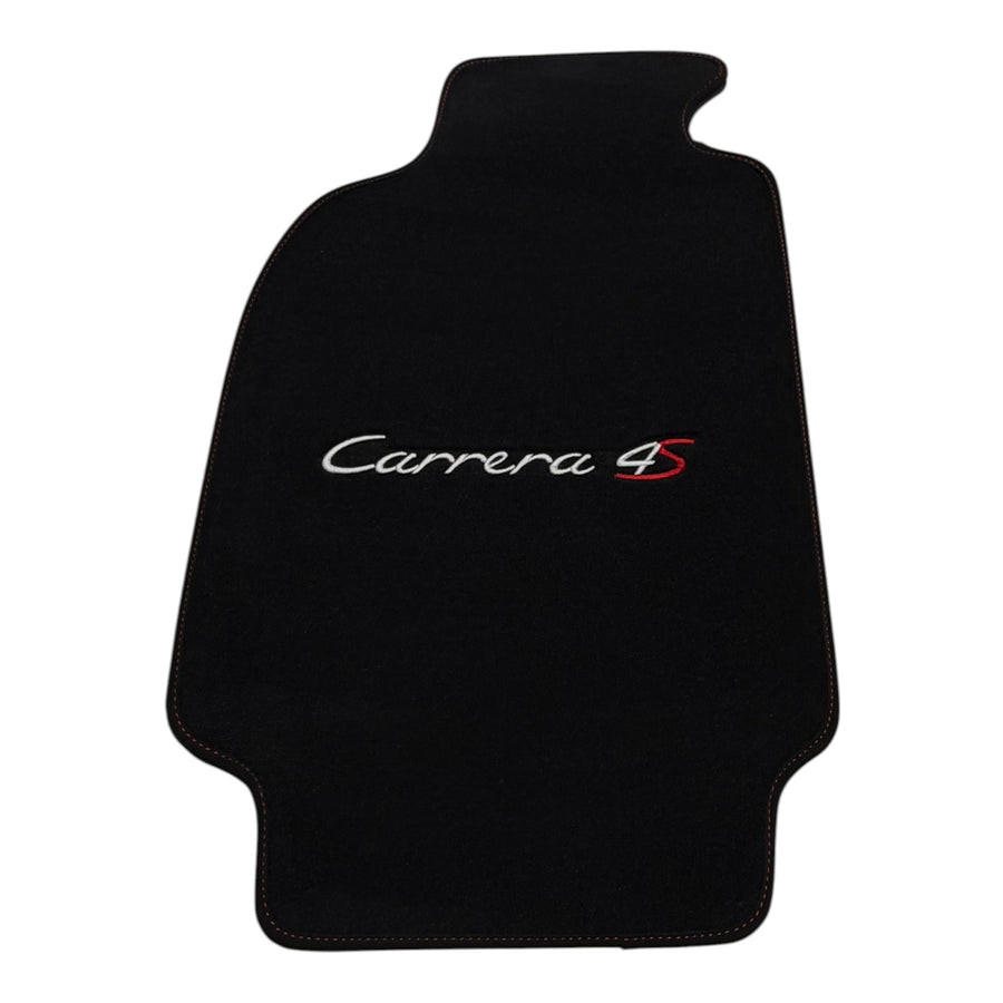 Schwarze Autofußmatten aus Velours für Porsche Carrera 4S (1995-2026)