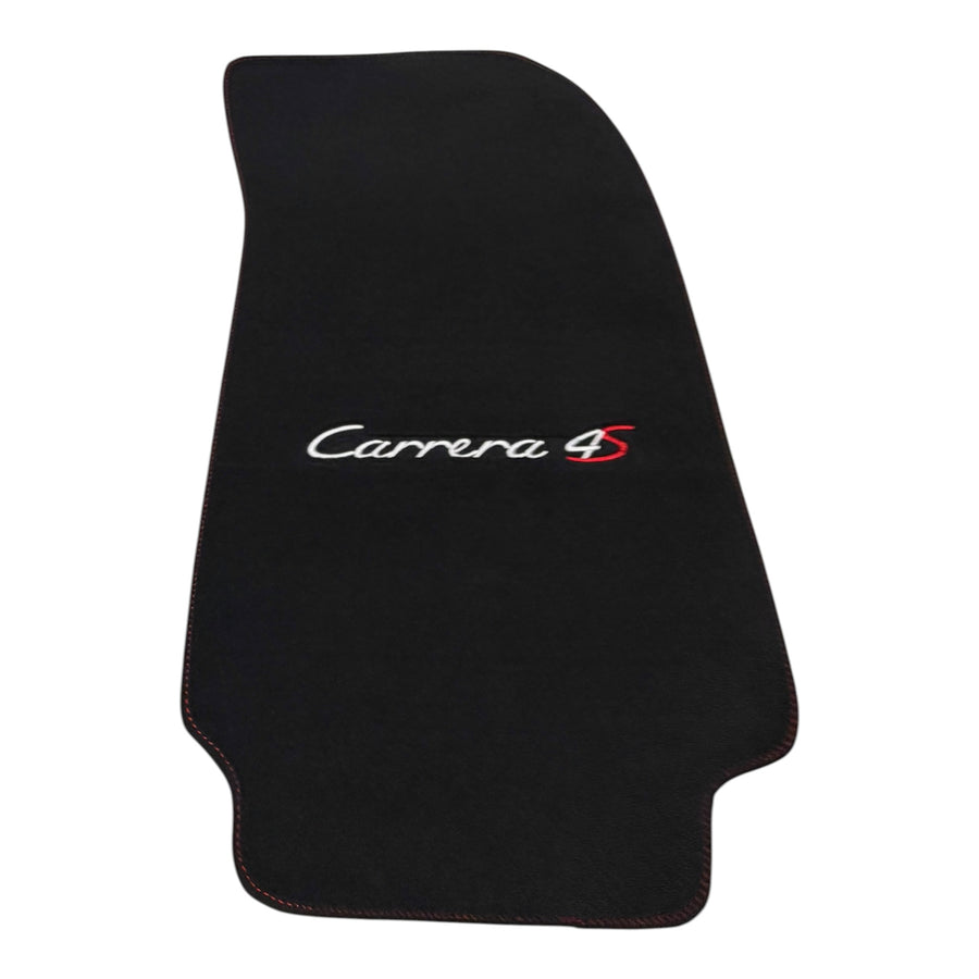 Schwarze Autofußmatten aus Velours für Porsche Carrera 4S (1995-2026)