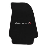 Schwarze Autofußmatten aus Velours für Porsche Carrera 4S (1995-2026)