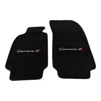 Schwarze Autofußmatten aus Velours für Porsche Carrera 4S (1995-2026)