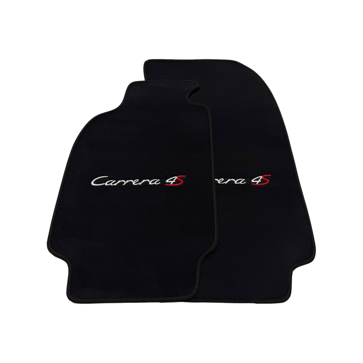 Schwarze Autofußmatten aus Velours für Porsche Carrera 4S (1995-2026)