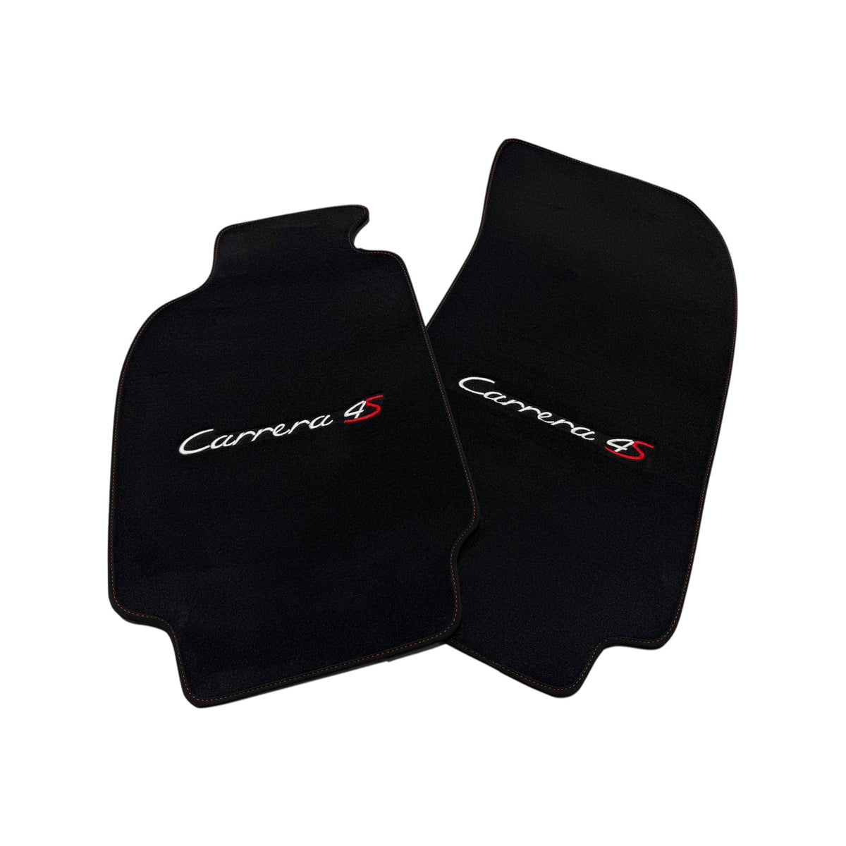 Schwarze Autofußmatten aus Velours für Porsche Carrera 4S (1995-2026)