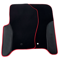 Customizable Black Floor Mats for Range Rover Sport (2013-2022) with Carbon Fiber | Red Trim
