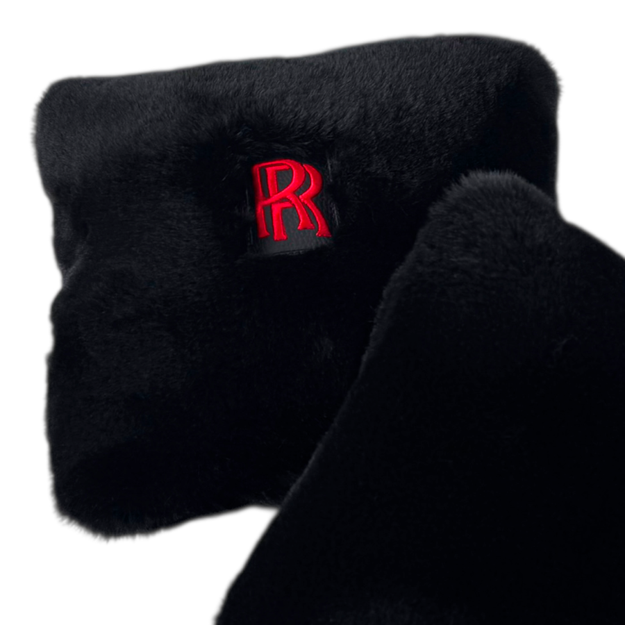 Black Sheepskin Pillows Design Set of 2 for Rolls-Royce Vehicles