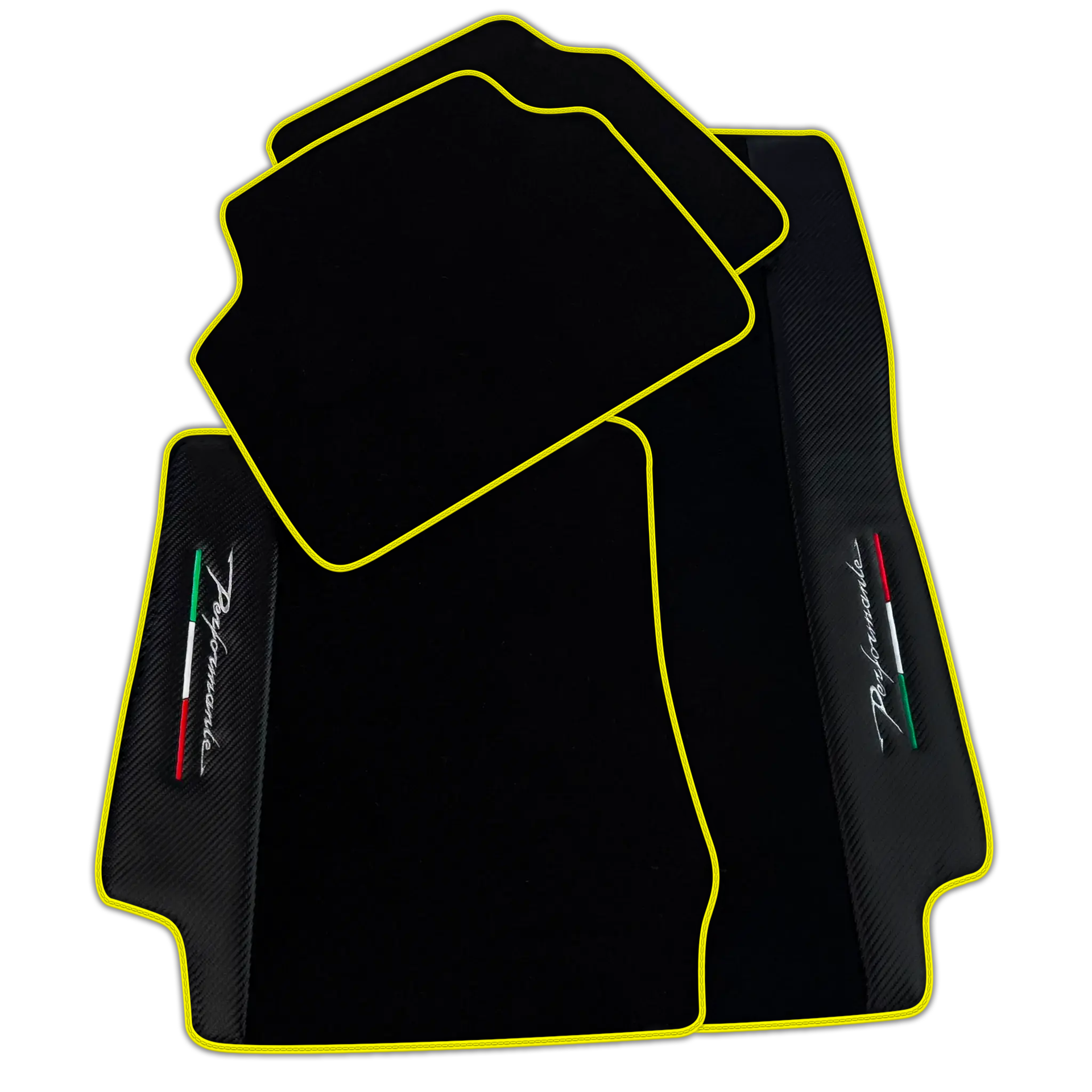 Carbon Fiber Black Floor Mats for Alfa Romeo Giulia (1962-1978) | Performante