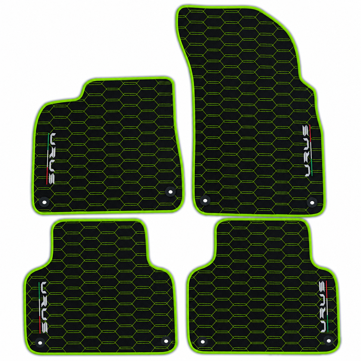 Blue Floor Mats For Lamborghini Urus With Alcantara Leather