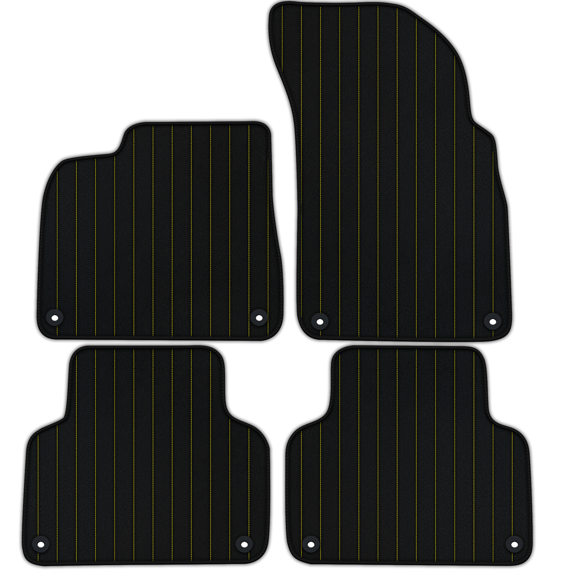 Customizable Leather Floor Mats with Line Pattern for Audi Q7 4L (2006-2015)
