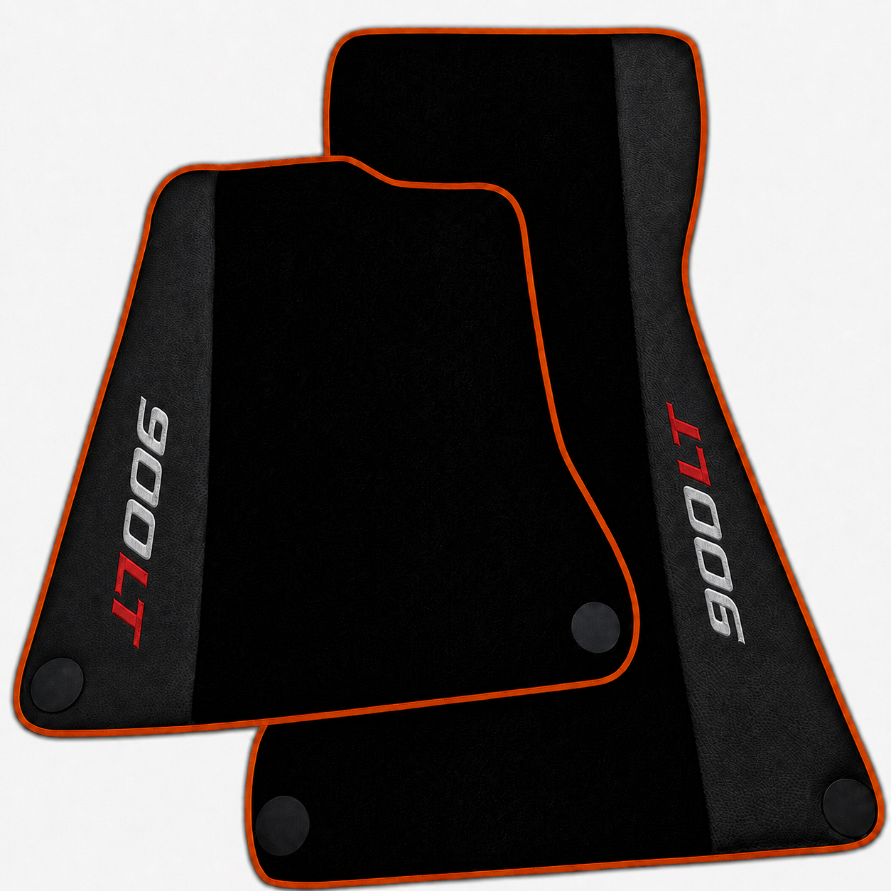 Black Floor Mats For McLaren 720S Year 2017-2021 With Green Leather