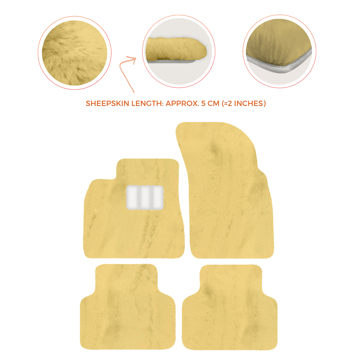 Premium Luxury Sheepskin Floor Mats for Bentley Bentayga 2015-2023