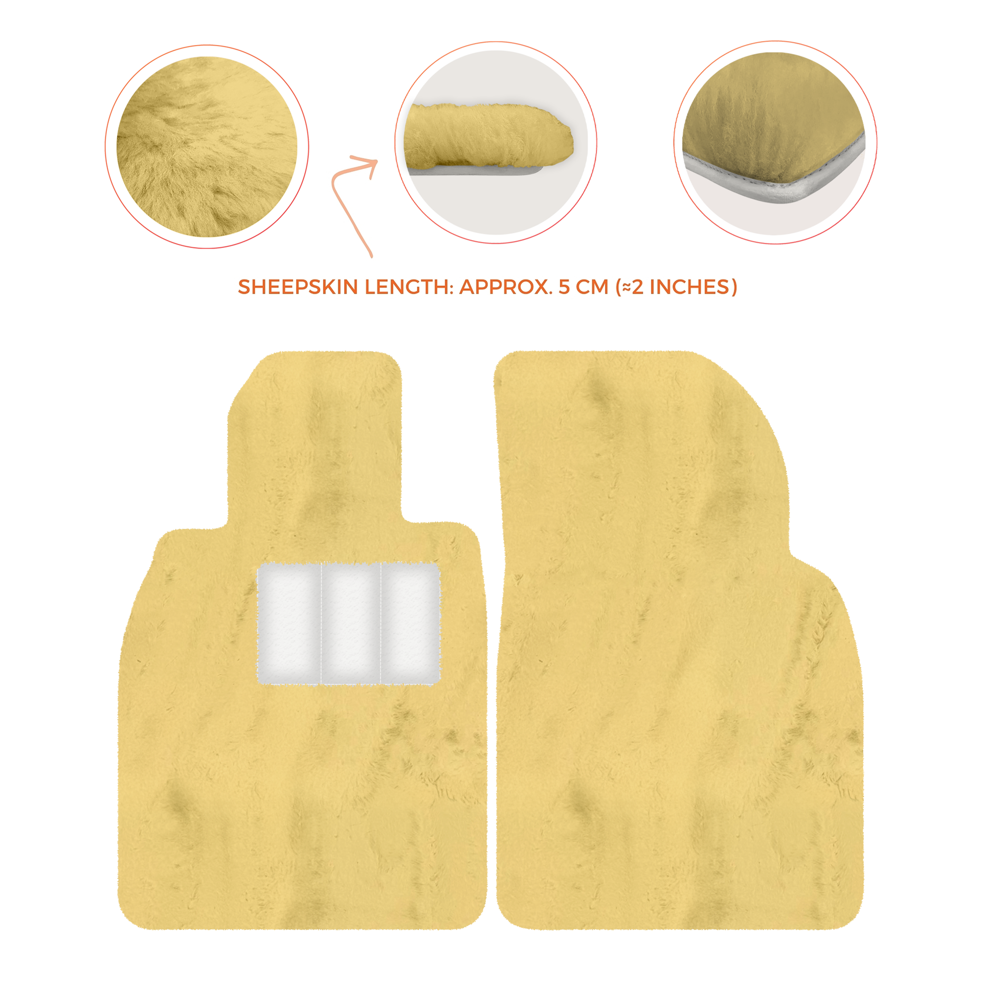 Premium Sheepskin Floor Mats for Porsche Cayenne (2018-2023)