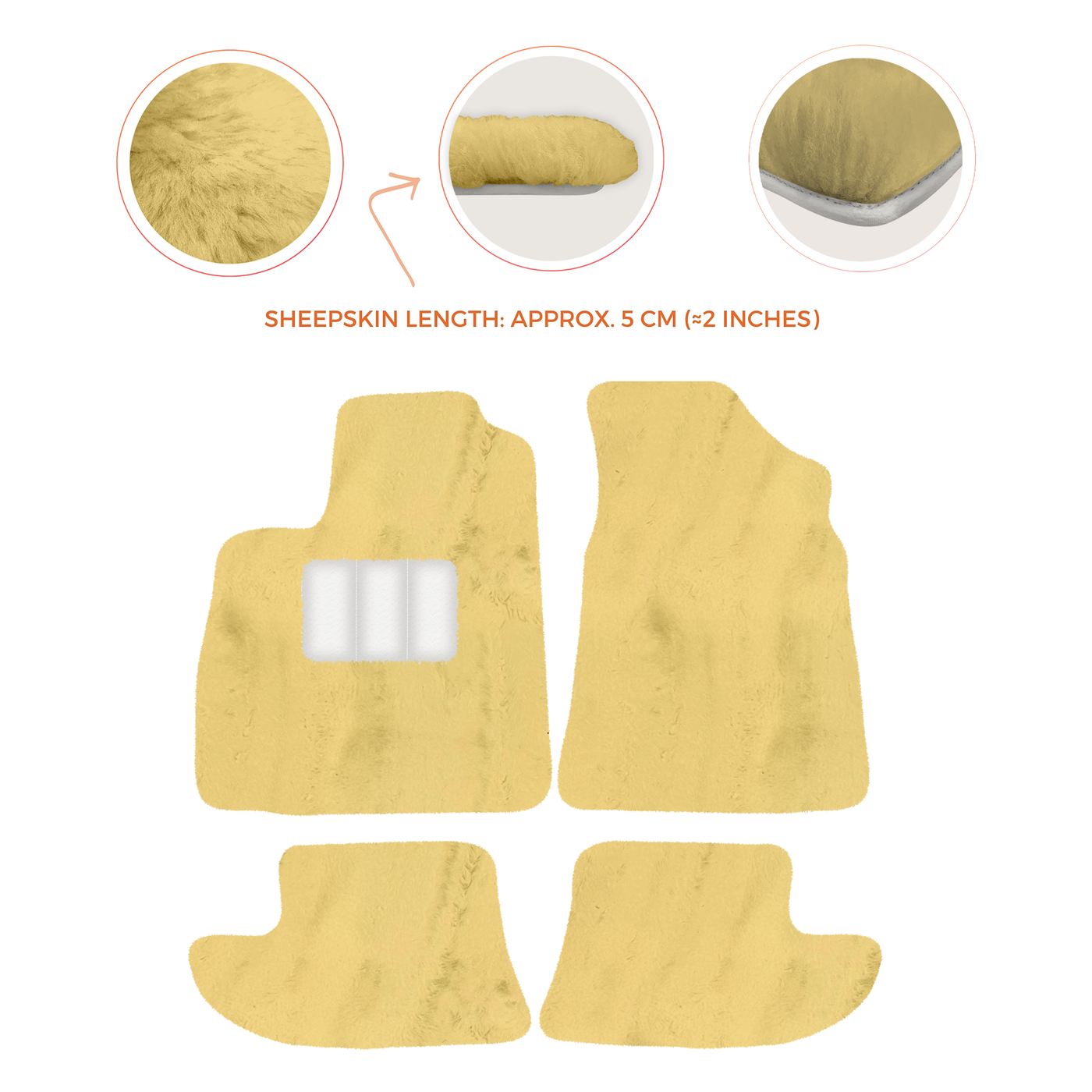 Premium Sheepskin Floor Mats for Bentley Continental GTC (2006–2011)