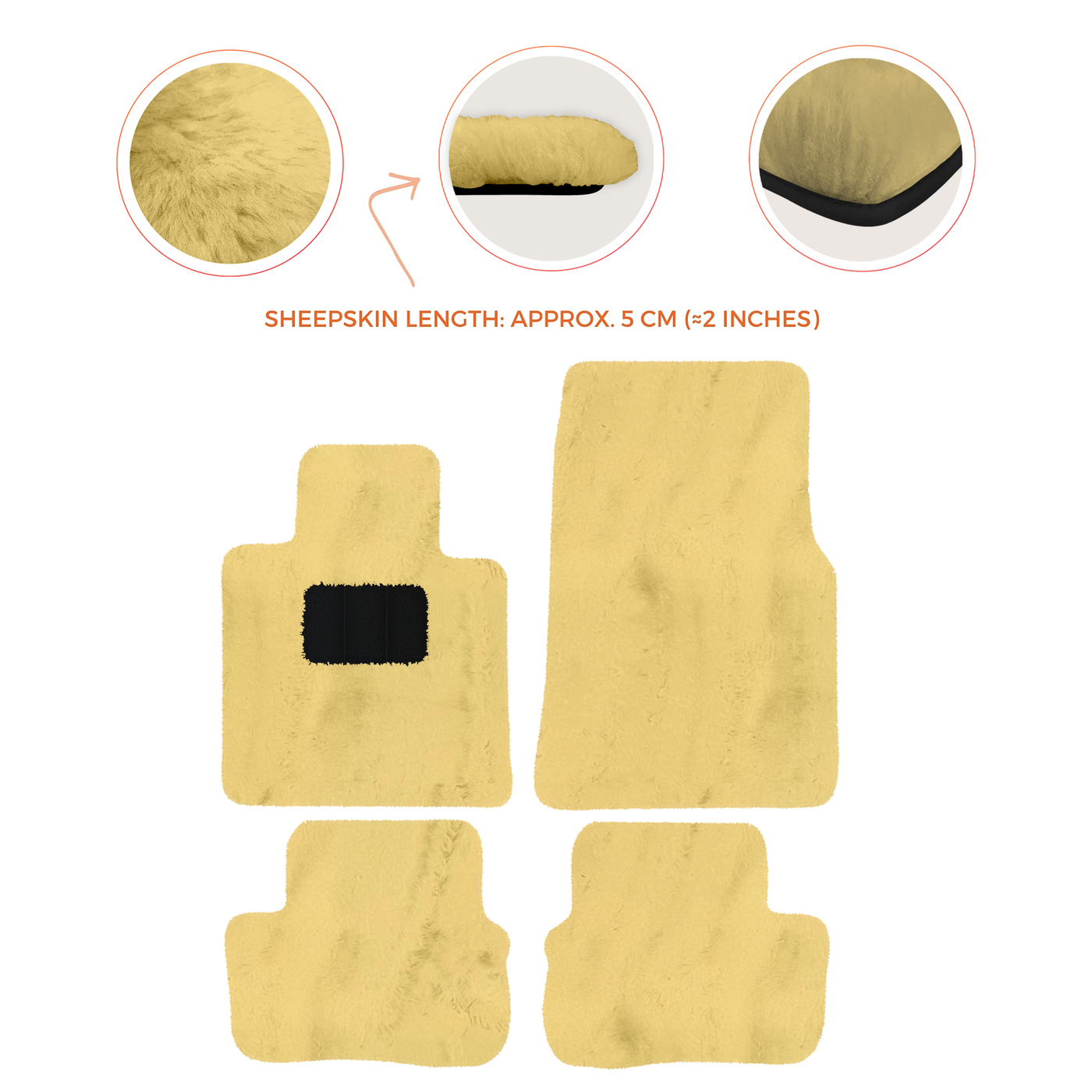 Premium Sheepskin Floor Mats for Rolls-Royce Cullinan (2018-2025)
