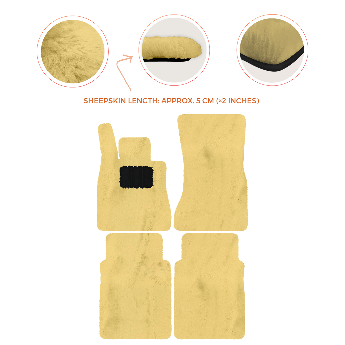 Luxury Sheepskin Floor Mats for Mercedes-Benz G-Class W463 (2018-2023)