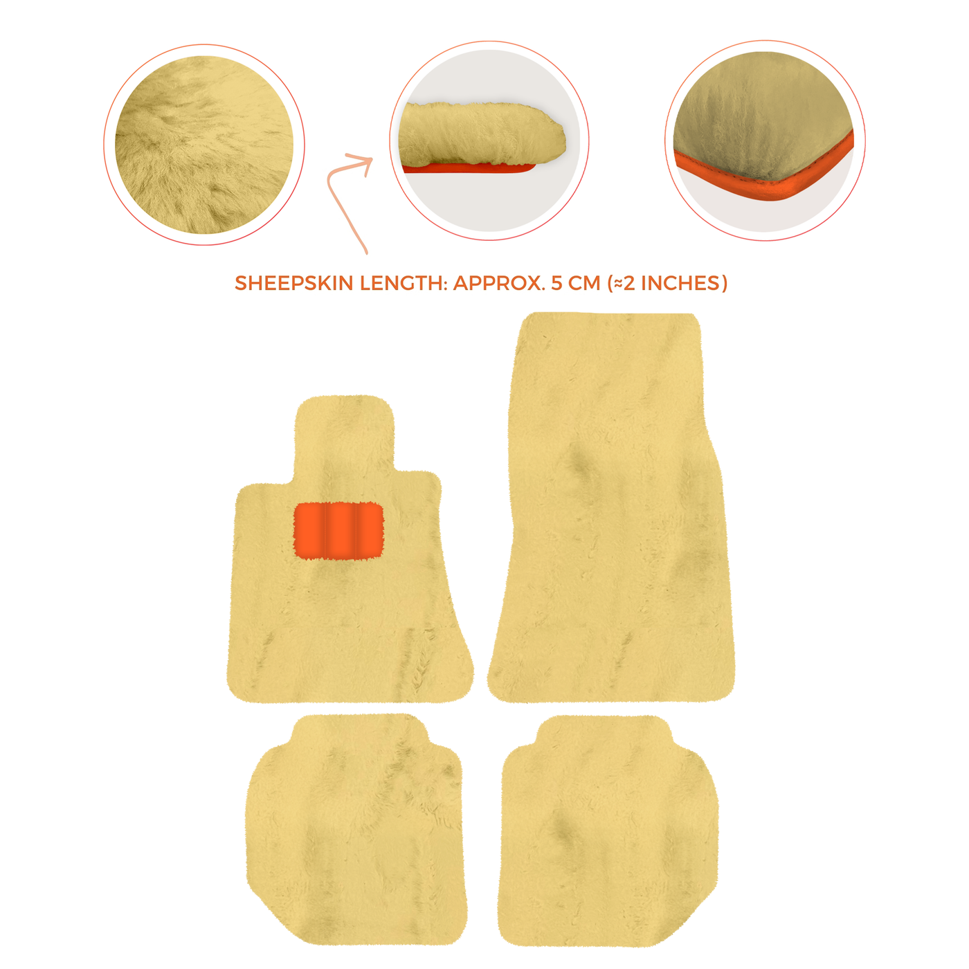 Premium Sheepskin Floor Mats for Bentley Continental GTC (2011-2018)