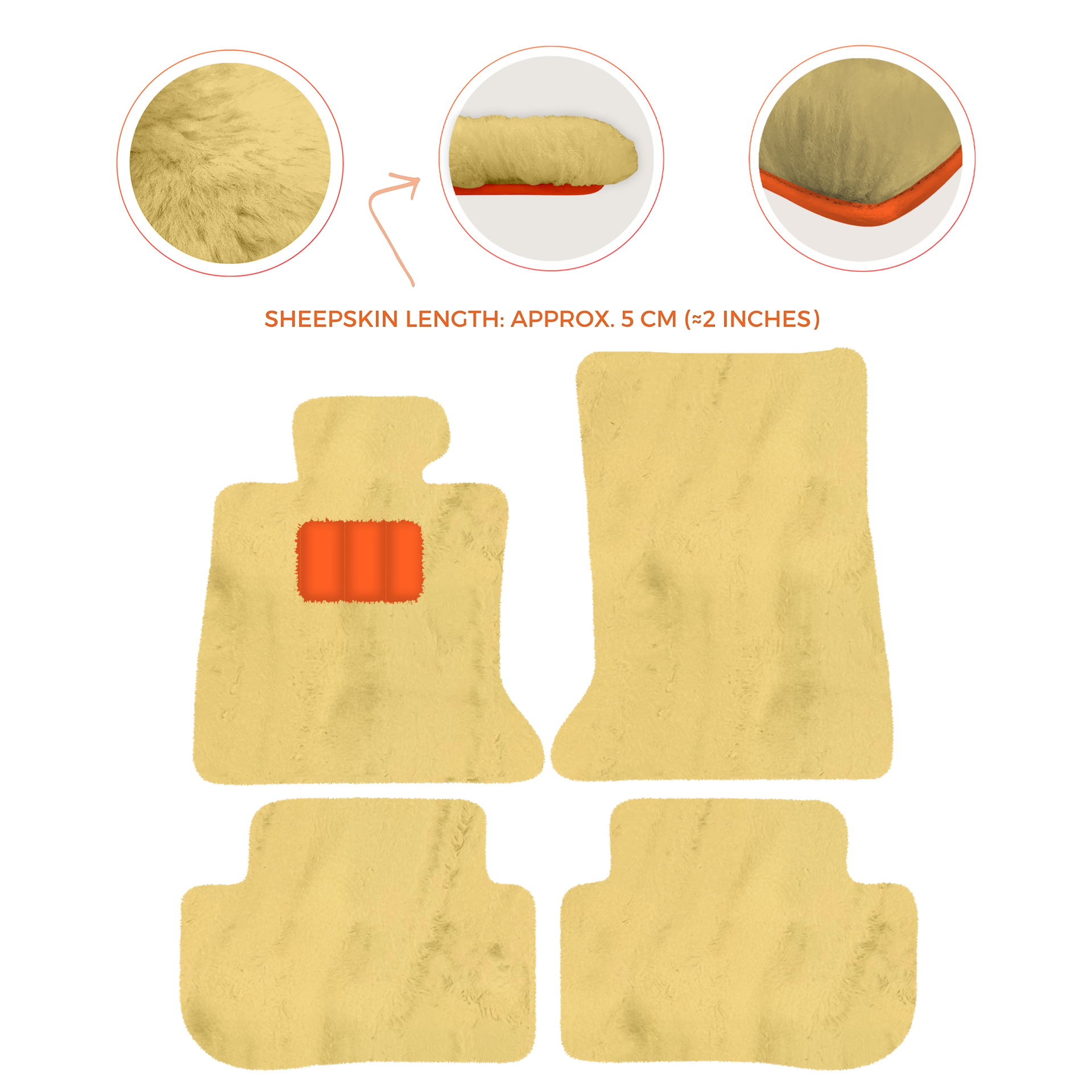 Premium Sheepskin Floor Mats for Rolls-Royce RR2 Dawn (2015-2023)