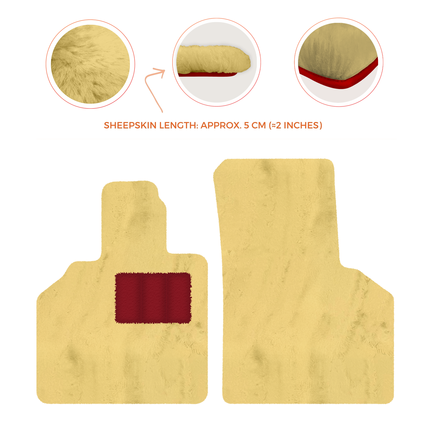 Premium Sheepskin Floor Mats for Lamborghini Aventador (2012-2022)