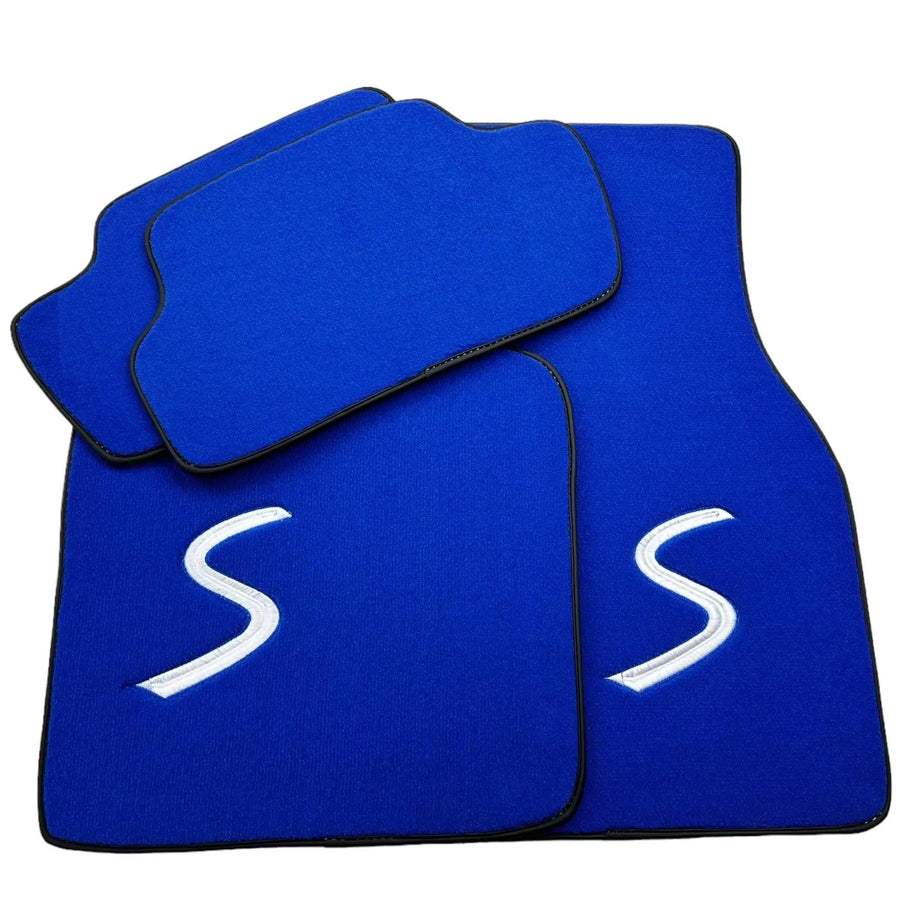 Blue Floor Mats for Mini Cooper / One F56 3-Doors (2014-2023) - AutoWin