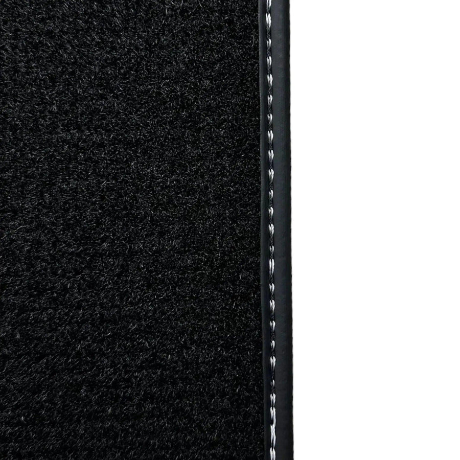 Black Floor Mats for Mini Cooper / One F56 3-doors (2014-2023) with Leather - AutoWin