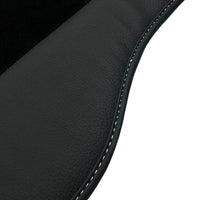 Black Floor Mats for Mini Cooper / One R50 (2001-2007) with Leather - AutoWin