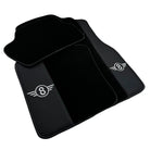 Black Floor Mats for Mini Cooper / One R53 (2001-2007) Cooper S with Leather - AutoWin