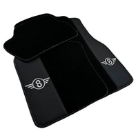Black Floor Mats for Mini Cooper / One R53 (2001-2007) Cooper S with Leather - AutoWin