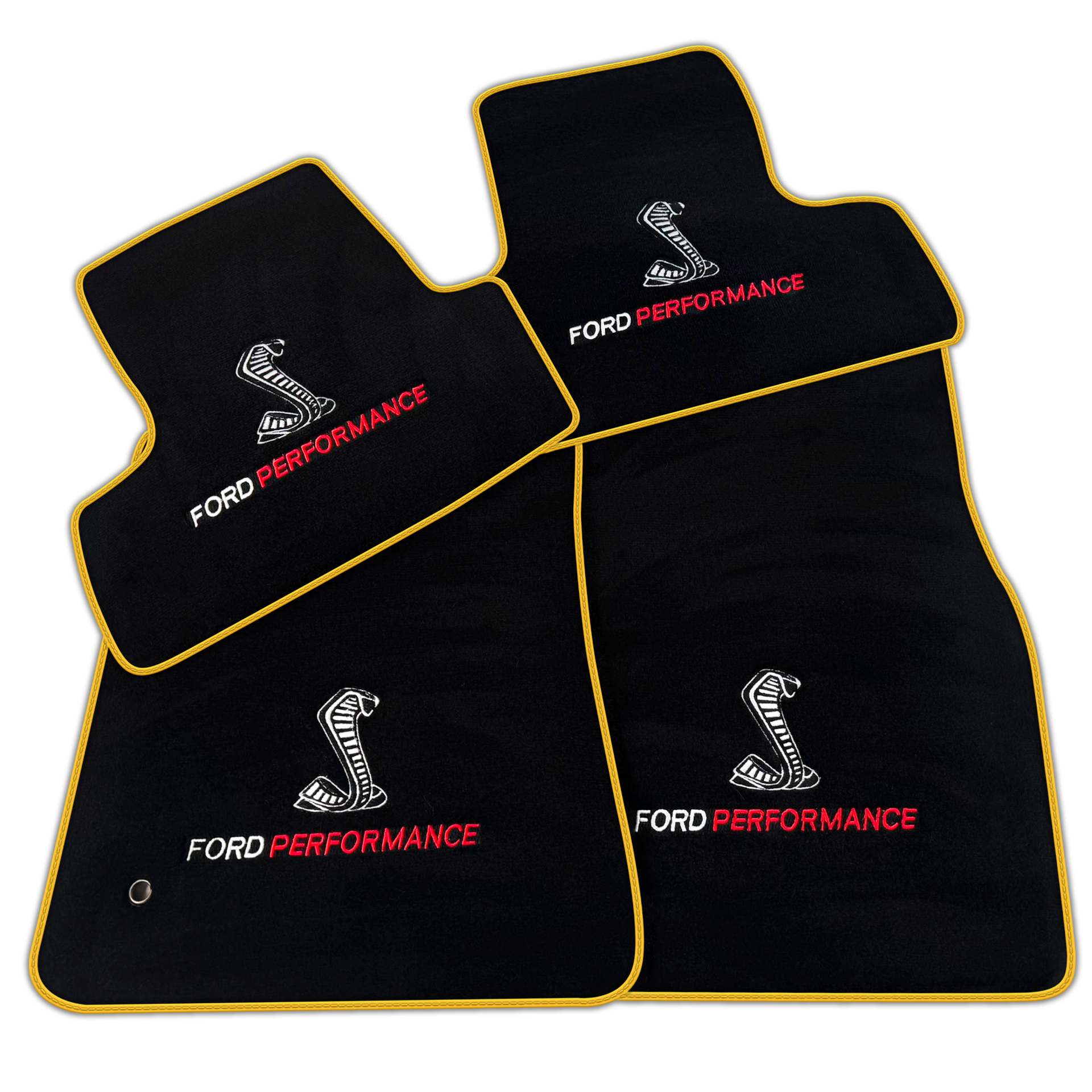 Customizable Black Floor Mats for Ford Mustang VI (2015-2023) Ford Performance