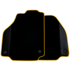 Custom Black Floor Mats for Ferrari 458 GT2 (2012-2015) With Leather | Various Trim Colors