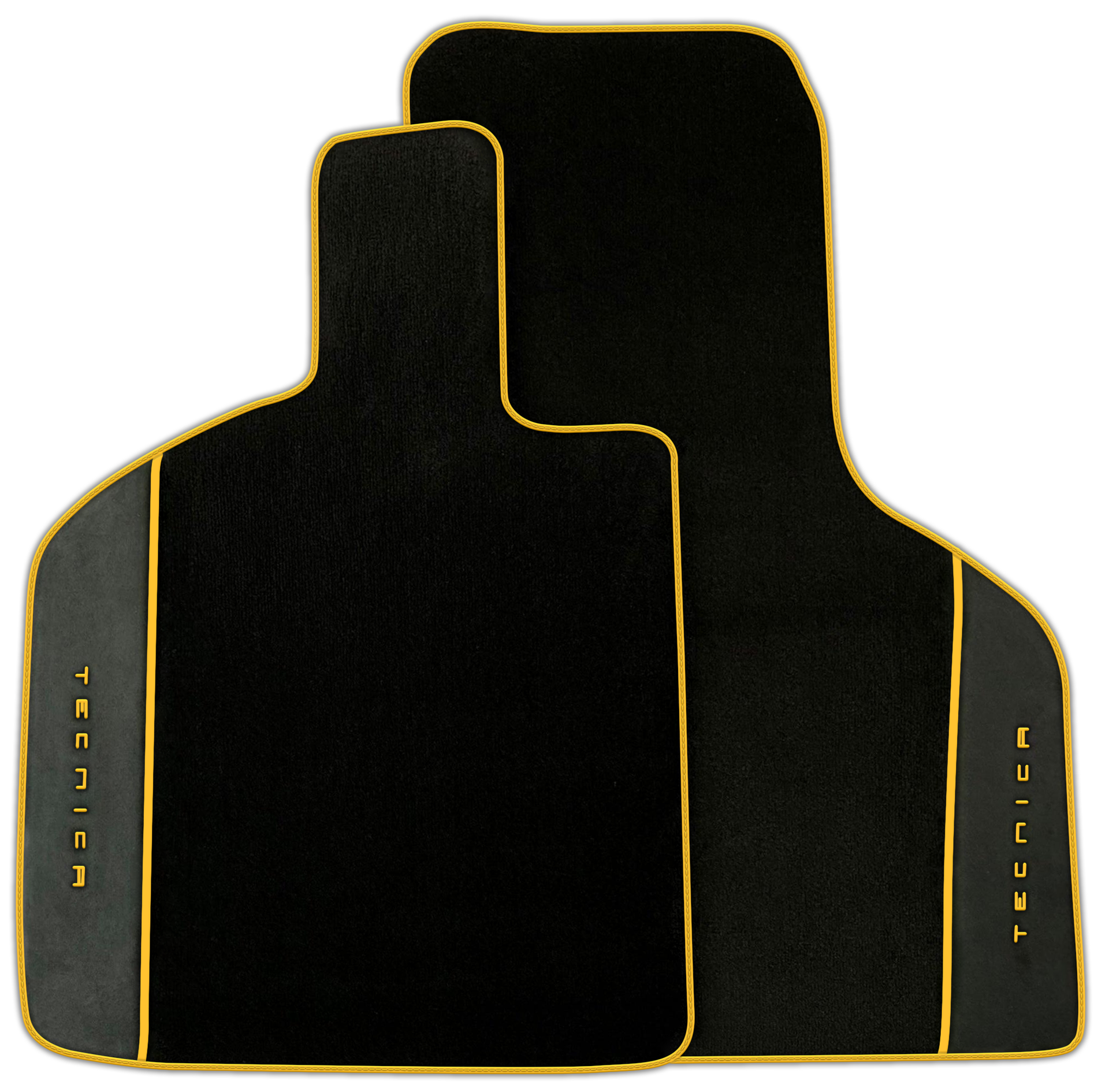 Black Floor Mats for Lamborghini Huracan Tecnica | Alcantara Leather Borders