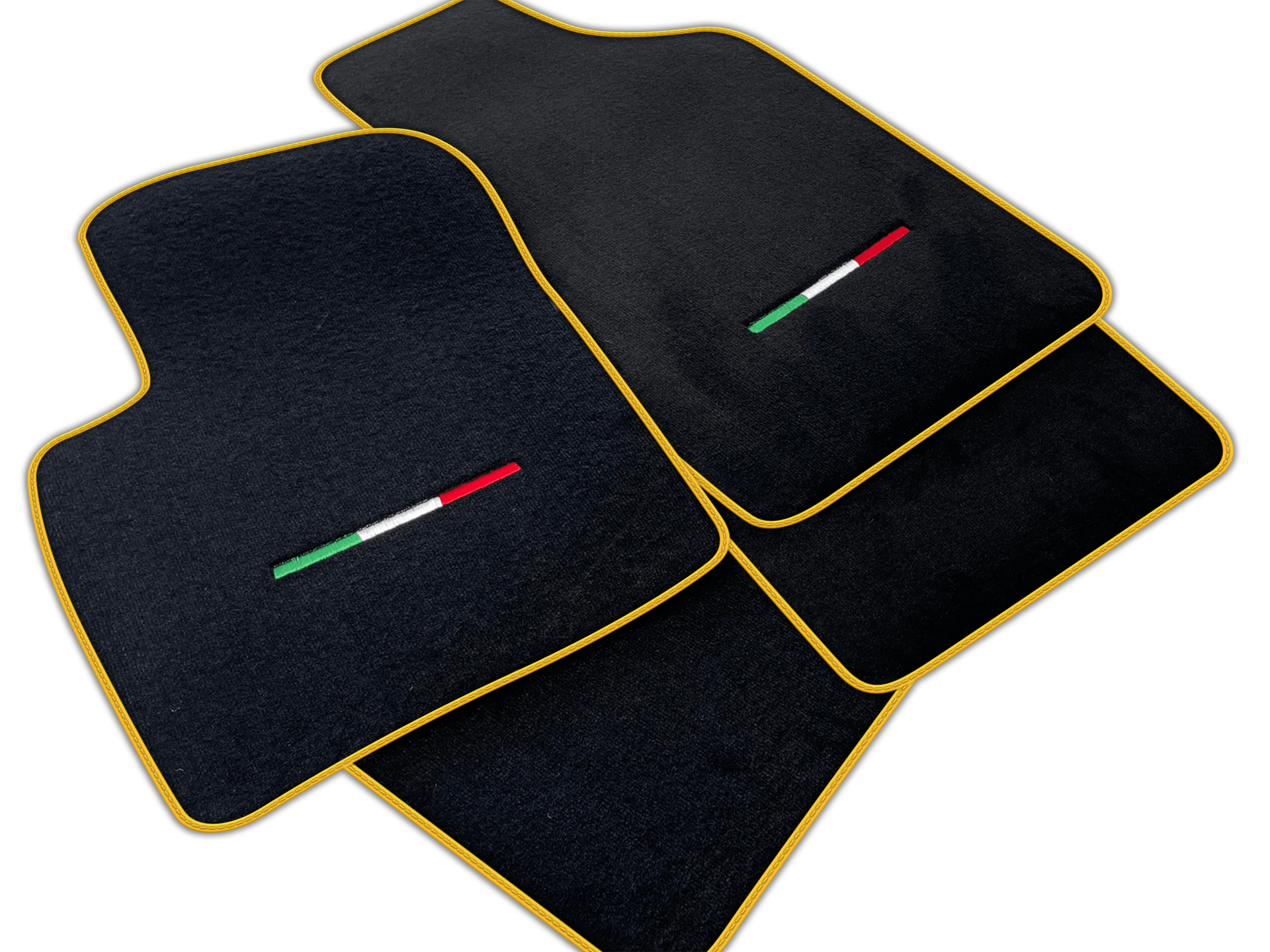 Italian Edition Black Floor Mats for Fiat 500X (2018-2024) Convertible