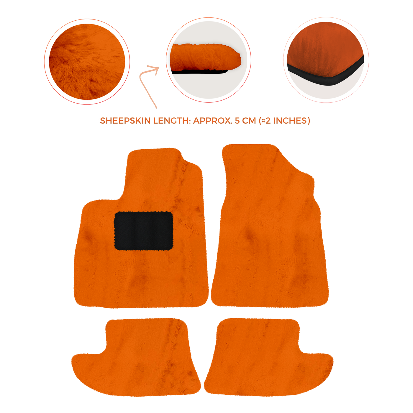 Premium Sheepskin Floor Mats for Bentley Continental GTC (2011-2018)