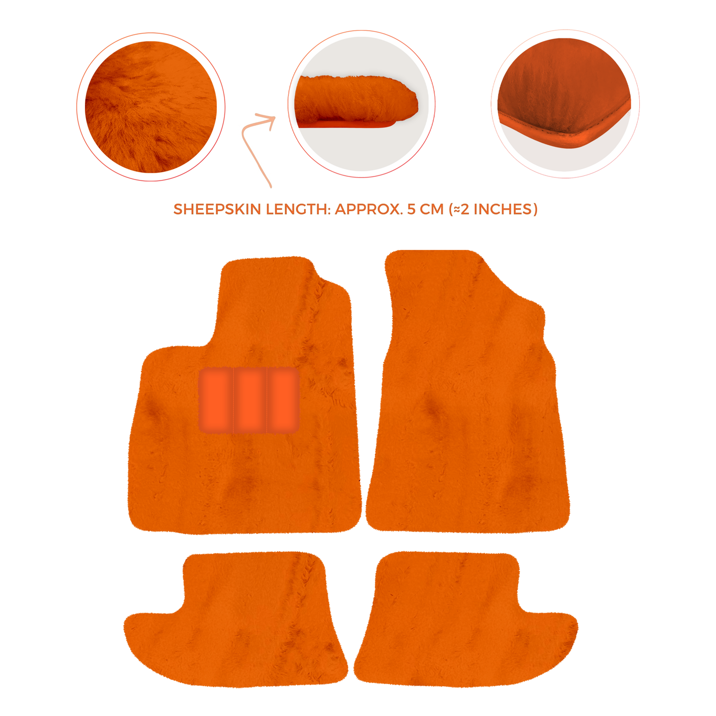 Luxury Sheepskin Floor Mats for Bentley Continental GT (2011-2018)
