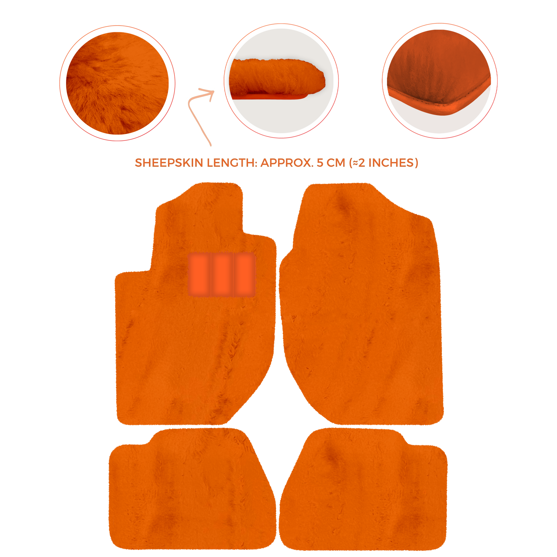 Premium Sheepskin Floor Mats for Land Rover Freelander (1997-2003)