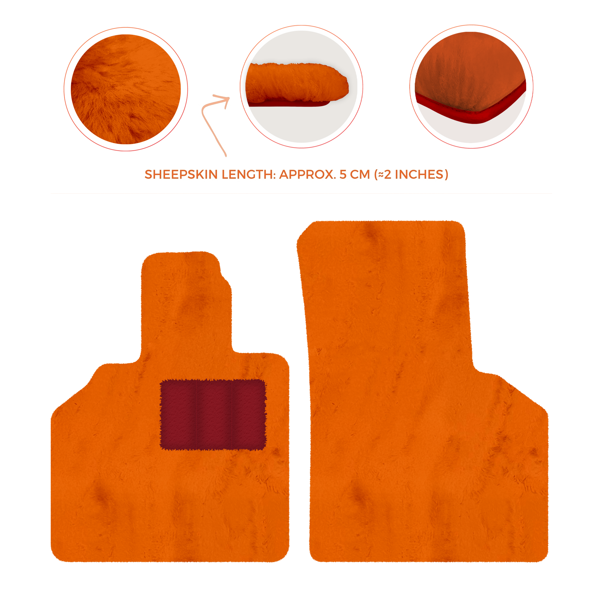 Premium Sheepskin Floor Mats for Lamborghini Aventador (2012-2022)