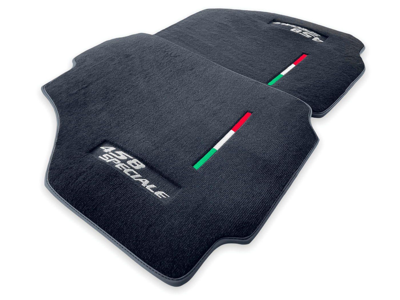 Black Floor Mats for Ferrari 458 Speciale (2012-2015) with Italian Flag