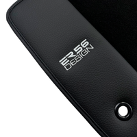 ER56 Design Black Floor Mats for Chevrolet Aveo T300 (2012-2020) with Leather