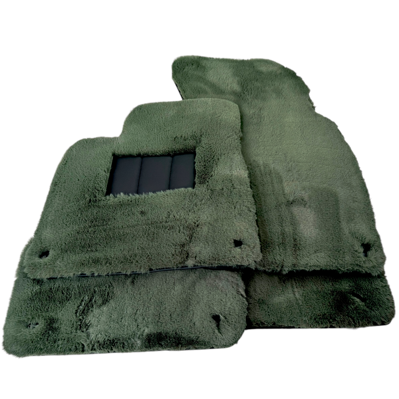 Genuine Light Green Sheepskin Floor Mats Bentley Arnage Green Label (1998-2009)