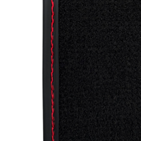 Black Floor Mats for Porsche Classic 911 1963-1989 | Red Edition