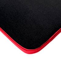 Customizable Black Floor Mats for Range Rover Sport (2013-2022) with Carbon Fiber | Red Trim