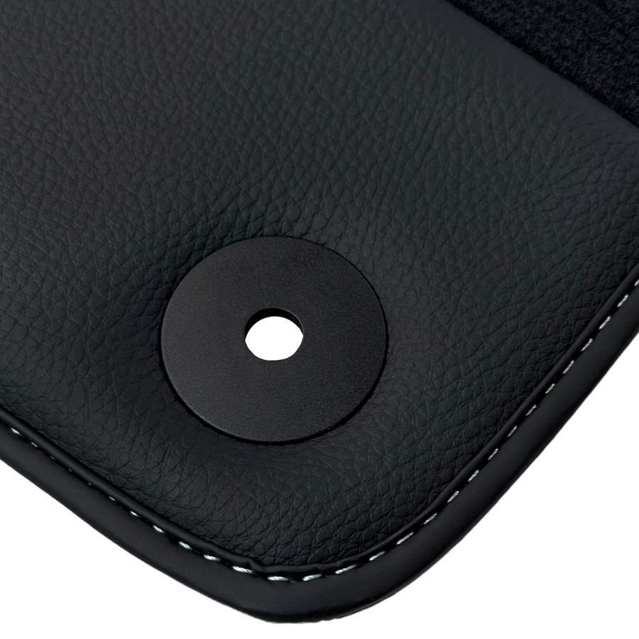 Black Floor Mats for Lamborghini Urus with Carbon Fiber Leather