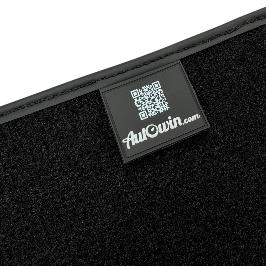 ER56 Design Black Floor Mats for Chevrolet Spark Hatchback (2013-2015) with Leather