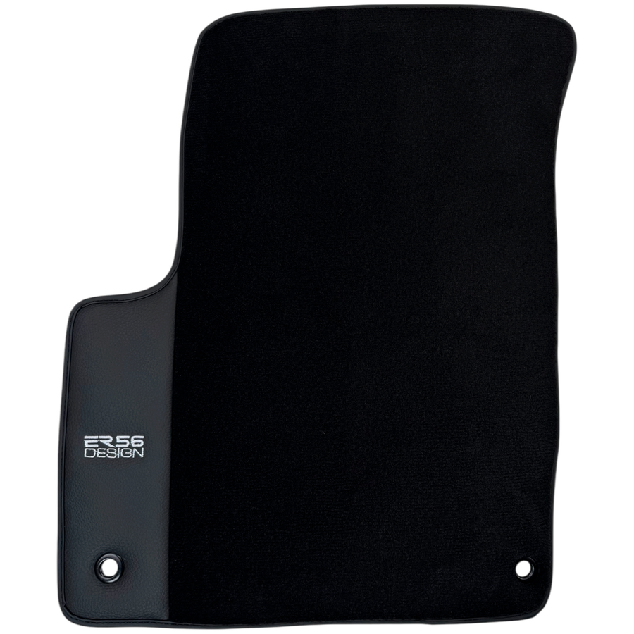 ER56 Design Black Floor Mats for Jeep Renegade Plug-in Hybrid (2020-2024) Co Drive Without Fixing System with Leather