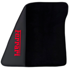 Black Floor Mats for Ferrari 296 GTS (2022-2024) with Leather | Red Logo