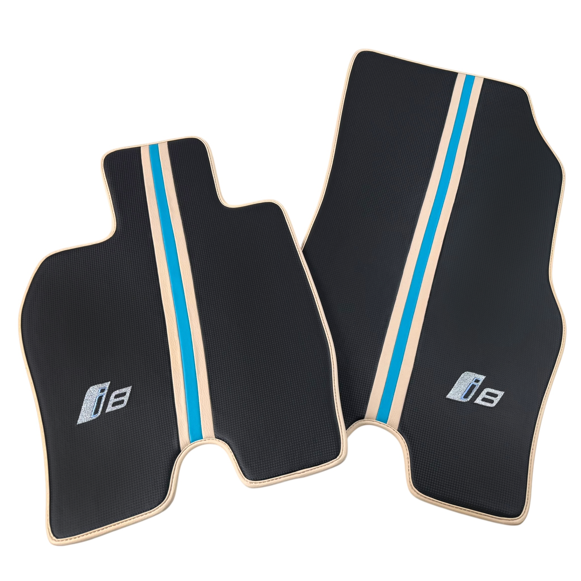 BMW i8シリーズ L12 L15用ホワイトレザーフロアマット - AutoWin.EU